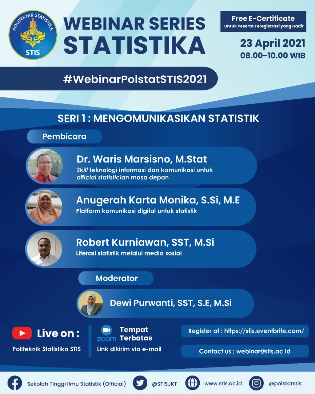 Webinar Series Statistika 2021 - Seri 1: Mengomunikasikan Statistik